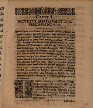 Casparis Sagittarii ... De martyrum cruciatibus in primitiva ecclesia liber