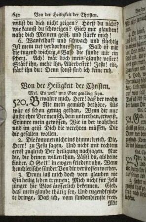 Von der Heiligkeit der Christen.