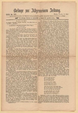 Julius Grosse (1828-1902) Nachlass: Zum siebzigsten Geburtstag von Bodenstedt - BSB Grosseana Suppl. A.VII.1