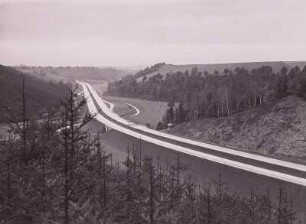 Triebischtal bei Tanneberg, Reichsautobahn mit Triebischunterführung, Blick in Richtung Chemnitz