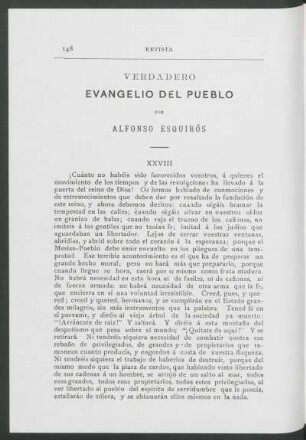 Verdarero Evangelio del Pueblo : XXVIII - XXXII