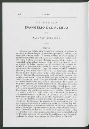 Verdarero Evangelio del Pueblo : XXVIII - XXXII