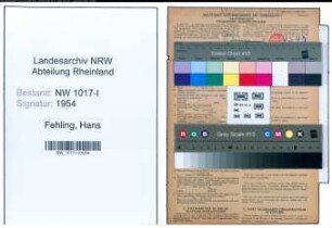 Entnazifizierung Hans Fehling , geb. 07.01.1913 (Kohlenhaendler)