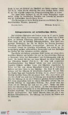 Schlangenornamente auf nordwestdeutschen Möbeln