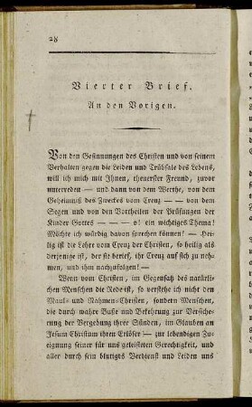 Vierter Brief. An den Vorigen.