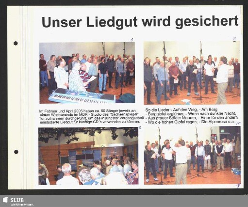 Tonaufnahmen mit MDR-Studio