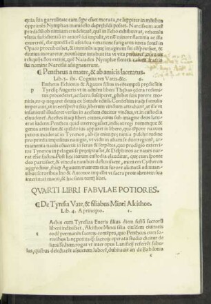 Quarti Libri Fabulae Potiores.