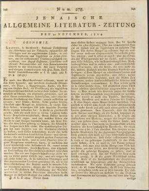 Num. 278. Den 20. November 1804