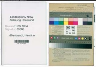 Entnazifizierung Hermine Hillenbrandt , geb. 14.09.1900 (Putzfrau)