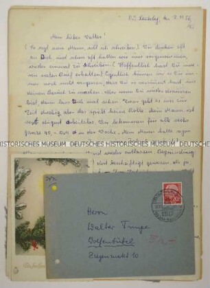 Serie von 5 Briefen und einer Postkarte eines befreundeten Paares an den Journalisten Walter Timpe während seiner Haft in der JVA Wolfenbüttel