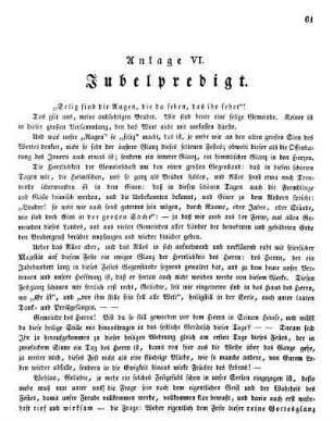 Anlage VI. Jubelpredigt.