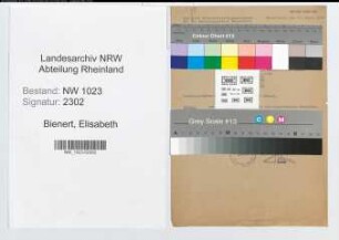 Entnazifizierung Elisabeth Bienert , geb. 11.03.1902 (Postsekretaerin)