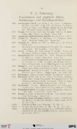 Französische und englische Stiche, Radierungen und Schabkunstblätter (1926-2144)