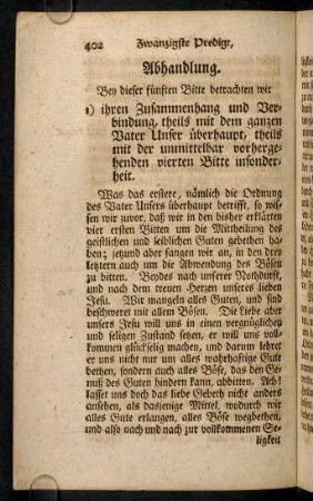 402-409, Bey dieser fuenften Bitte betrachten wir I) ihren ...