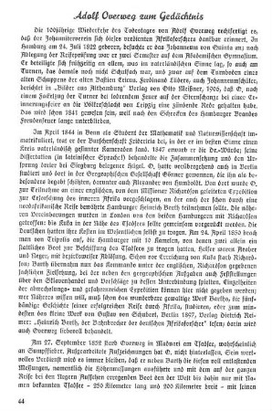Adolf Overweg zum Gedächtnis
