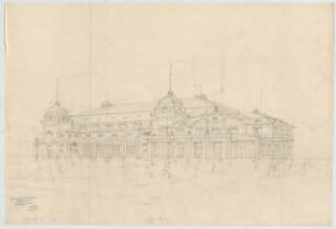 Thiersch, Friedrich von; Kassel; Stadthalle - Perspektive