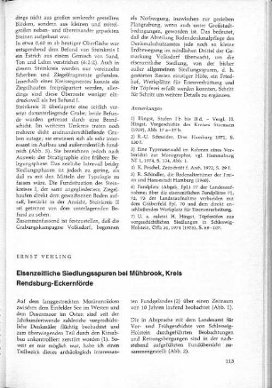Eisenzeitliche Siedlungsspuren bei Mühbrook, Kreis Rendsburg-Eckernförde