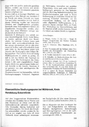 Eisenzeitliche Siedlungsspuren bei Mühbrook, Kreis Rendsburg-Eckernförde