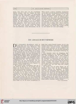 Ein Linoleum-Wettbewerb