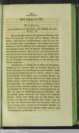 Abschnitt IX. Dresden, nach Einführung der Reformation unter Kurfürst Johann Georg III.