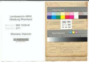 Entnazifizierung Heinrich Wiemers , geb. 20.04.1906 (Verwaltungsarbeiter)