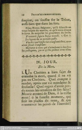 IV. Jour. De la Mort