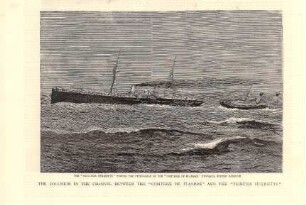 The "Princesse Henriette" towing the Stern-Half of the "Comtesse de Flandre" towards Ostend Harbour