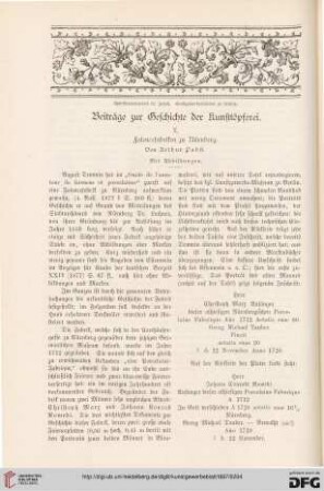 Beiträge zur Geschichte der Kunsttöpferei, [10]: Faiencefabriken zu Nürnberg