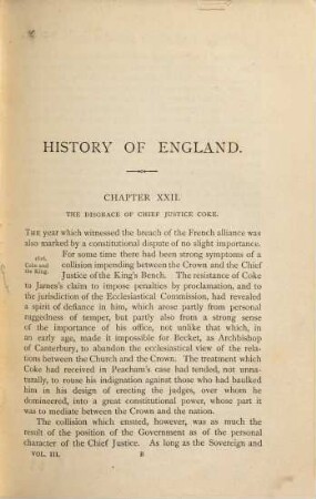 History of England from the accession of James I. to the outbreak of the Civil War : 1603 - 1642. 3