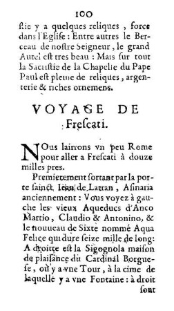 VOYAGE DE FRESCATI.