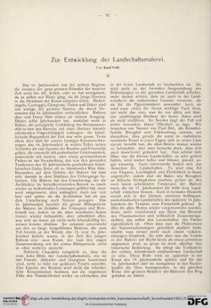 Zur Entwicklung der Landschaftsmalerei, 2