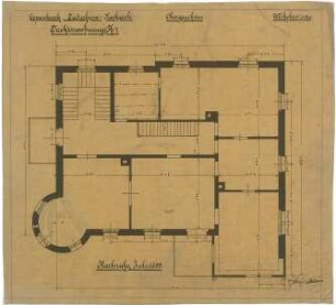 Billing, Hermann; Diedesheim - Neckarelz; Portland - Zementwerke - Direktoren Villa, Werkplan (Grundriss OG)