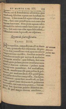 Quomodo fiat respiratio. Caput XIII.