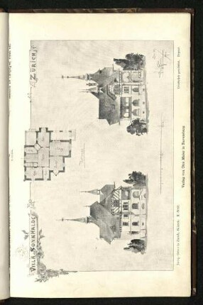 Tafel 2: Villa Sonnhalde in Zürich