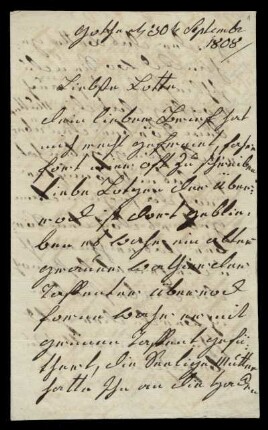 Brief von Henriette Philippine Zimmer an Charlotte Amalie Grimm