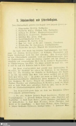 3. Schulausschuß und Lehrerkollegium