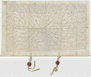 Die Ratsmannen Dirick Doringh und Frantz Witzendorp beglaubigen das Testament des Bürgers Cordt Vocke.