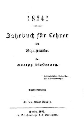 4: Jahrbuch für Lehrer und Schulfreunde - 4.1854