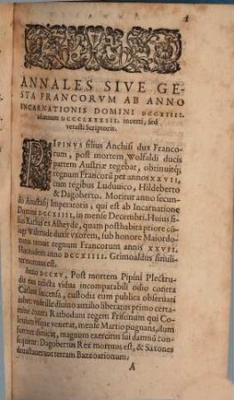 Annalivm Et Historiae Francorvm Ab anno Christi DCCVIII. ad ann. DCCCCXC. Scriptores Coaetanei XII