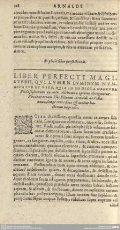 Liber Perfecti Magisteri, qui Lumen Luminum...