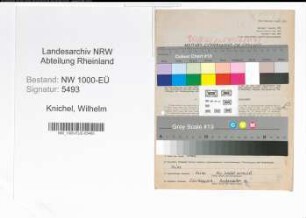 Entnazifizierung Wilhelm Knichel, geb. 29.06.1909 ()
