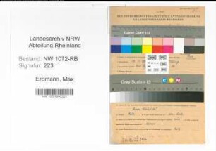Entnazifizierung Max Erdmann , geb. 17.01.1891 (Buchhalter)