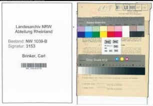 Entnazifizierung Carl Brinker , geb. 09.07.1886 (Landwirt)