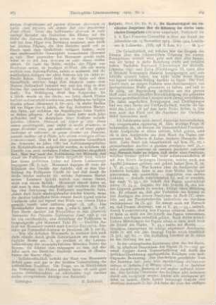 264-265 [Rezension] Gutjahr, F. S., Die Glaubwürdigkeit des irenäischen Zeugnisses über die Abfassung des vierten kanonischen Evangeliums aufs neue untersucht