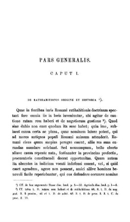 Pars generalis.