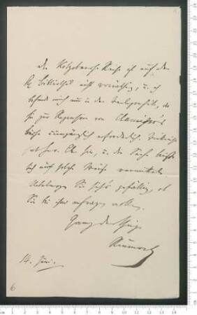 Brief von Alfred von Reumont an Otto Friedrich Gruppe