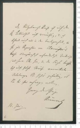 Brief von Alfred von Reumont an Otto Friedrich Gruppe