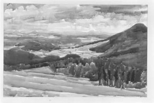 Sächsische Landschaft : Sächsische Landschaft. Aquarell