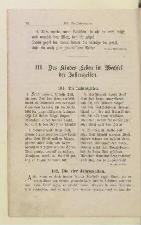 III. Des Kindes Leben im Wechsel der Jahreszeiten