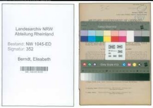 Entnazifizierung Elisabeth Berndt , geb. 14.06.1889 (Lehrerin)